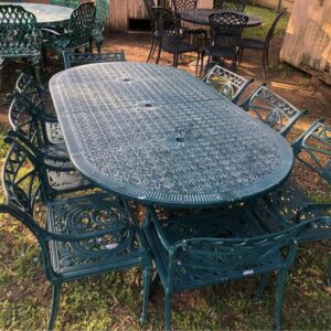 8 seater cast iron patio set