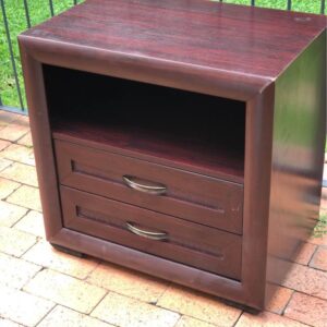 Large single solid wood mahogany pedestal