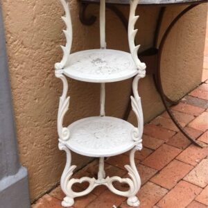 3 tier cast iron flower stand