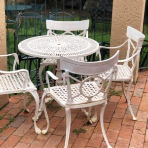 4 seater cast iron patio set