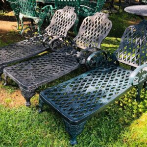 Cast iron recliner pool loungers - each