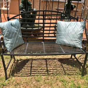 2 seater Wrought iron foldable bench