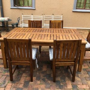 Solid wood indoor/ patio dinning suite
