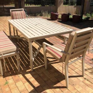 Powder coated aluminium patio set