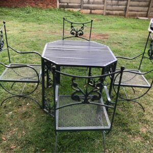 4 seater wrought iron garden set
