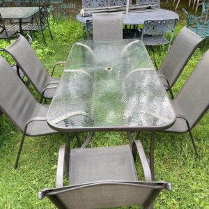 6 seater aluminium patio set