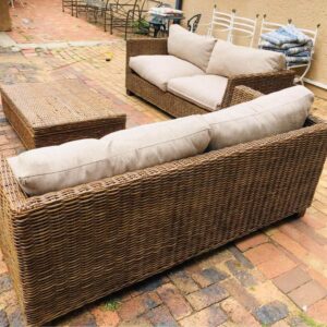 Beautiful wicker patio suite
