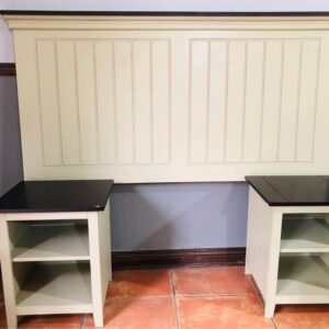 Queen wooden headboard and pedestals