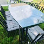 8 seater wrought iron patio set