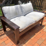 2 seater wooden bench